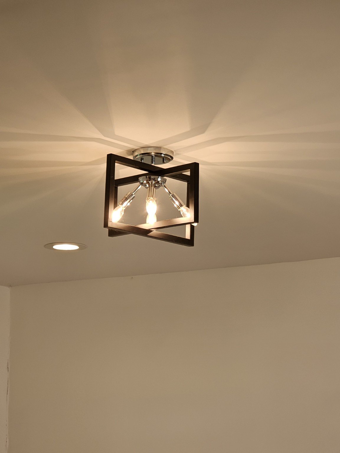Modern geometric ceiling light